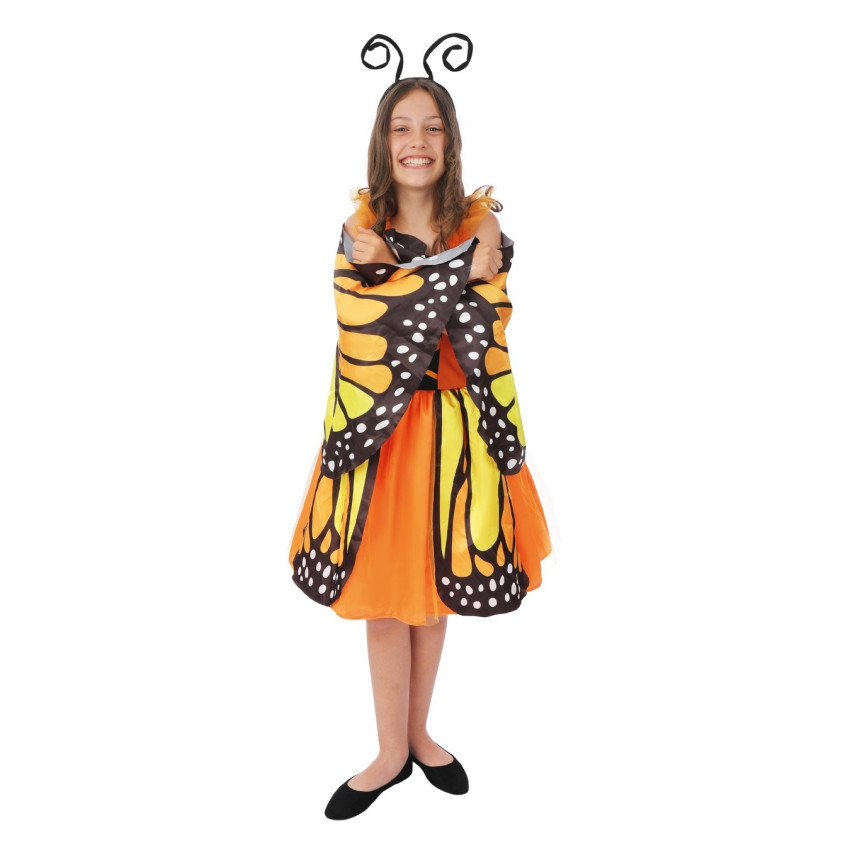 Sonwaha – Déguisement Papillon Fée 4 Pièces Pour Fille 3-8 Ans – Ailes, Jupe Tutu, Baguette Magique Et Bandeau – Costume De Carnaval Et Anniversaire