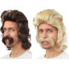 Perruque 118 218 avec Moustaches - 2 Coloris au Choix