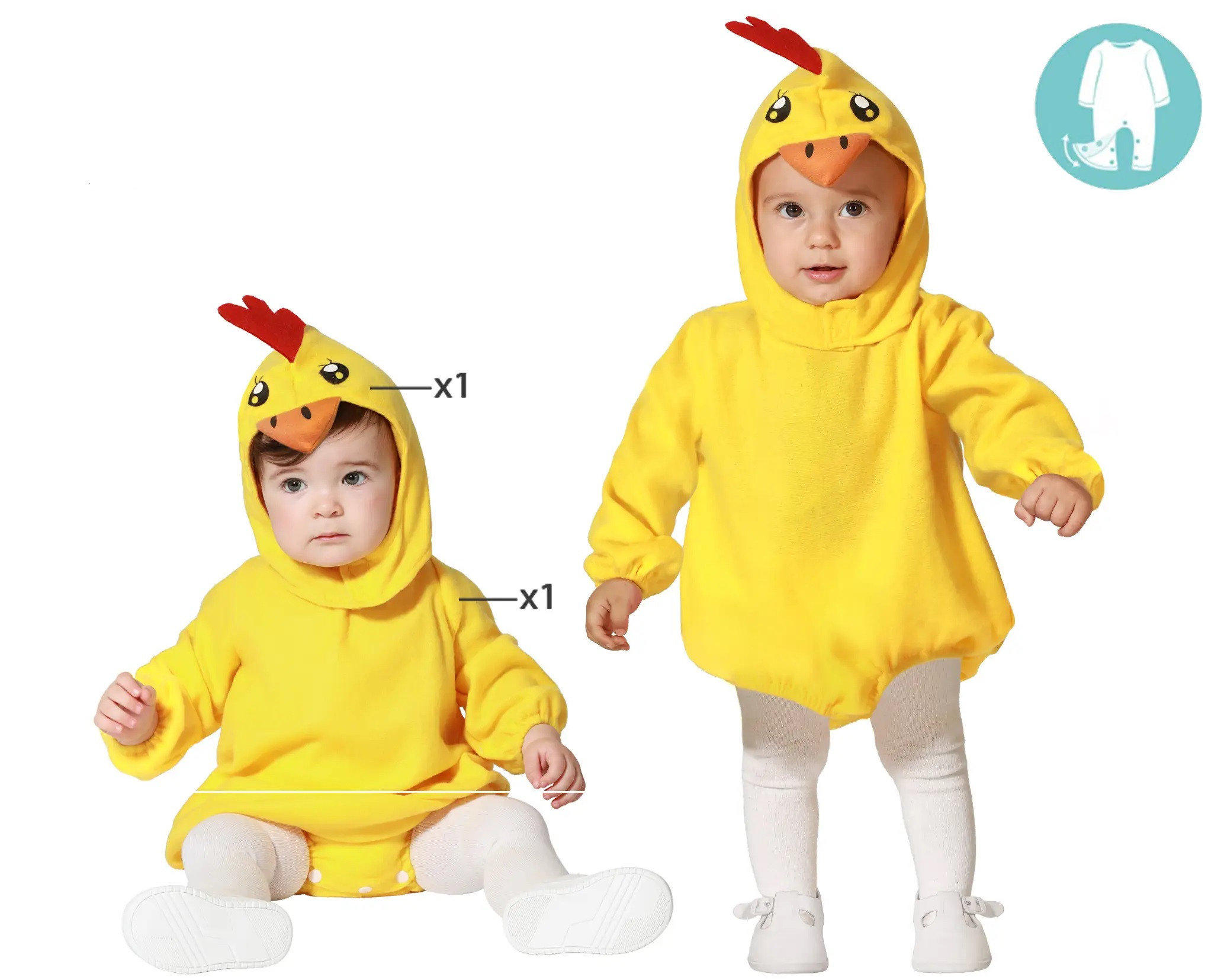 P'TIT CLOWN - 89830 - Déguisement Poussin Adulte - Costume Poussin - Chick Costume - Carnaval, Fête à Thème, Pâques, Soirée Costumée, Halloween, Cosplay - Taille Unique - Jaune P'TIT CLOWN - 89830 - Déguisement Poussin Adulte - Costume Poussin - Chick Costume - Carnaval, Fête à Thème, Pâques, Soirée Costumée, Halloween, Cosplay - Taille Unique - Jaune
