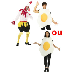 Déguisement Coq + Déguisement Oeuf