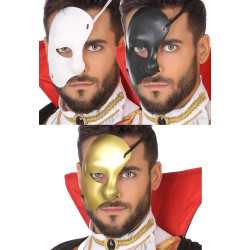 Demi Masque Plastique - 3 Coloris au Choix