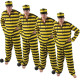 Lot de 4 Déguisements Prisonnier Jaune