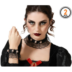Collier + Bracelet Dentelles Gothique