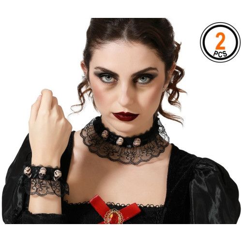 Collier + Bracelet Dentelles Gothique