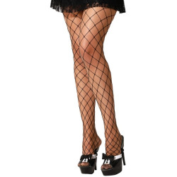 Collants Résilles Noirs Grande Maille