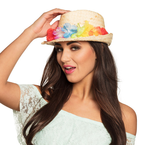Chapeau Borsalino Paille Fleurs