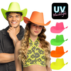 Chapeau Cowboy Fluo - 4 Coloris au Choix