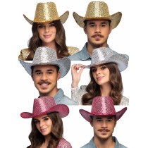 Chapeau Cowboy Paillettes - 3 Coloris au Choix