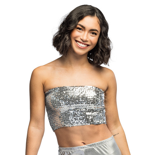 Déguisement Top Paillettes Argent