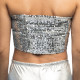Déguisement Top Paillettes Argent
