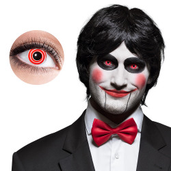 Paire de Lentilles de Contact Spirales Rouges