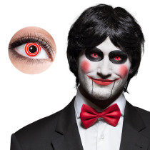 Paire de Lentilles de Contact Spirales Rouges