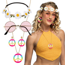 Set Hippie - Bandeau + M&eacute;daillon Peace