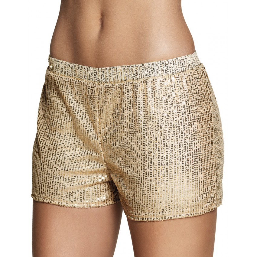 Short De Banquet à Paillettes Scintillantes Pour Femme - Short Festif, Yoga, Dance, Taille Haute Effet Push-up - 7