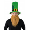 Chapeau St Patrick avec barbe / Leprechaun