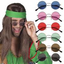 Lunettes Hippies Couleurs - 4 Coloris au Choix