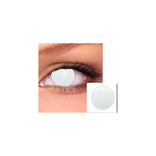 Paire de Lentilles de Contact Oeil Blanc Intégral