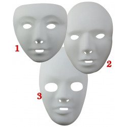 Masque Plastique Blanc - 3 tailles au choix