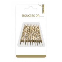 Bougies Anniversaire Or