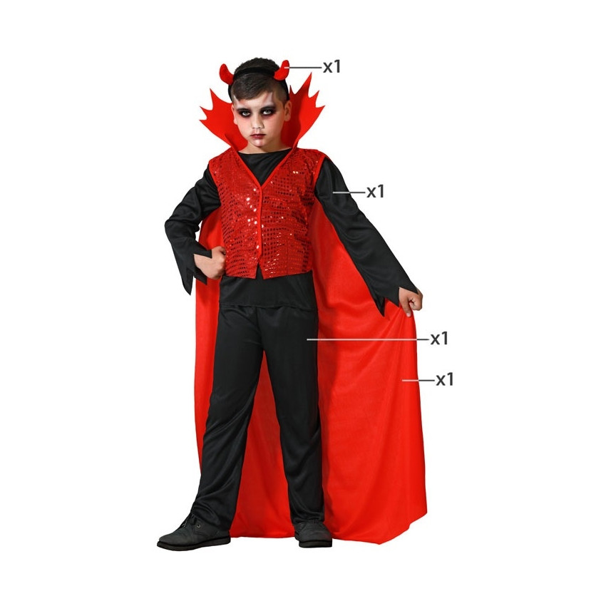 Déguisement Diable Enfant Déguisement Diable Garçon Funidelia - Combinaison Ailes Capuche Rouge 10-12 Ans Halloween Costume Enfant Halloween Garcon