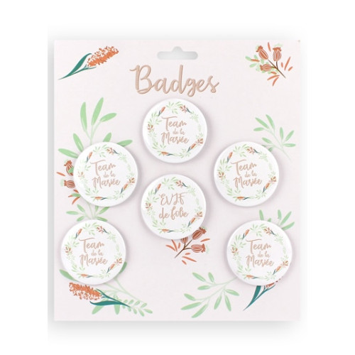 Lot de 6 Badges EVJF