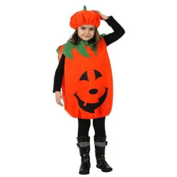 Costume Citrouille Bébé Halloween - Combinaison + Capuche - Taille 0-18 Mois - Orange Vif, Confortable - 5
