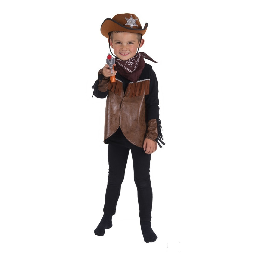 Chapeau cowboy noir enfant : Deguise-toi, achat de Accessoires
