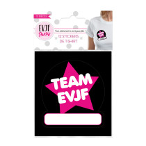 Lot de 12 Stickers T-Shirt EVJF