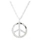 Collier Peace & Love Argent Luxe