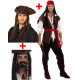 PROMO PACK PIRATE : COSTUME + CHAPEAU + MOUSTACHES