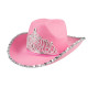 Chapeau Cowboy Rose Paillettes