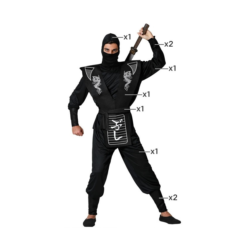 Costume de Ninja pour Enfant, Déguisement d'Halloween, Accessoires