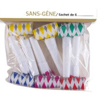 Lot de 6 Sans-Gênes Multicolores