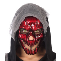 Masque Squelette Rouge