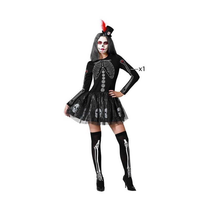 Dguisement Princesse Squelette Tenue Halloween Fille Déguisement