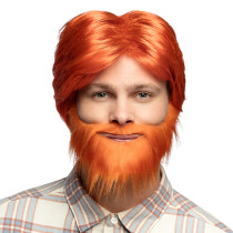 Perruque Bobby Roux avec Barbe