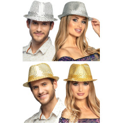 Chapeau Borsalino Paillettes - 2 Coloris au Choix