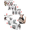 Tatouages Halloween - 7 Modèles au Choix