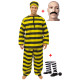PROMO PACK PRISONNIER JAUNE : COSTUME + MOUSTACHES + BOULET