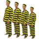 Lot de 4 Déguisements Prisonnier Jaune
