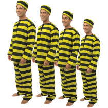 Lot de 4 Déguisements Prisonnier Jaune