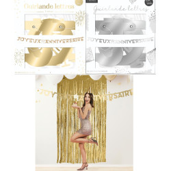 Banderole Joyeux Anniversaire - 2 Coloris au Choix