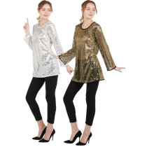 Déguisement Tunique Paillettes - 2 Coloris au Choix