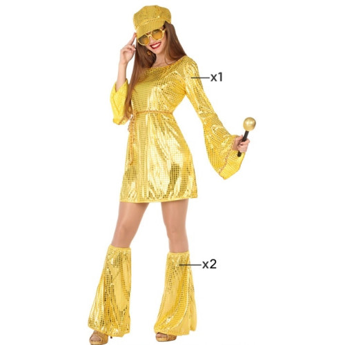 Déguisement Robe Paillettes Or