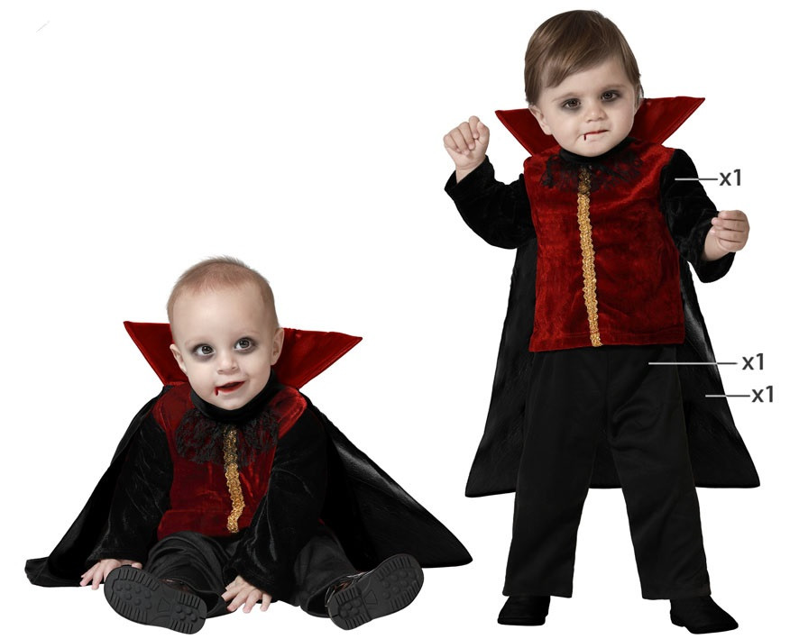 Déguisement Fête Thème Cape Prince Vampire Enfant - Velours/Satin Noir - Déguisement Halloween Et Fêtes Cape Halloween