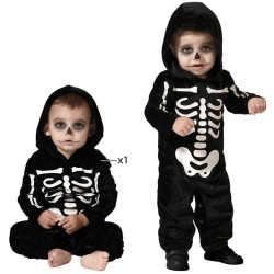 Funidelia | Déguisement squelette coloré pour fille Squelette, Tête de mort, La Faucheuse, Horreur - Déguisement pour enfant et accessoires pour Halloween, carnaval et fêtes. - Noir