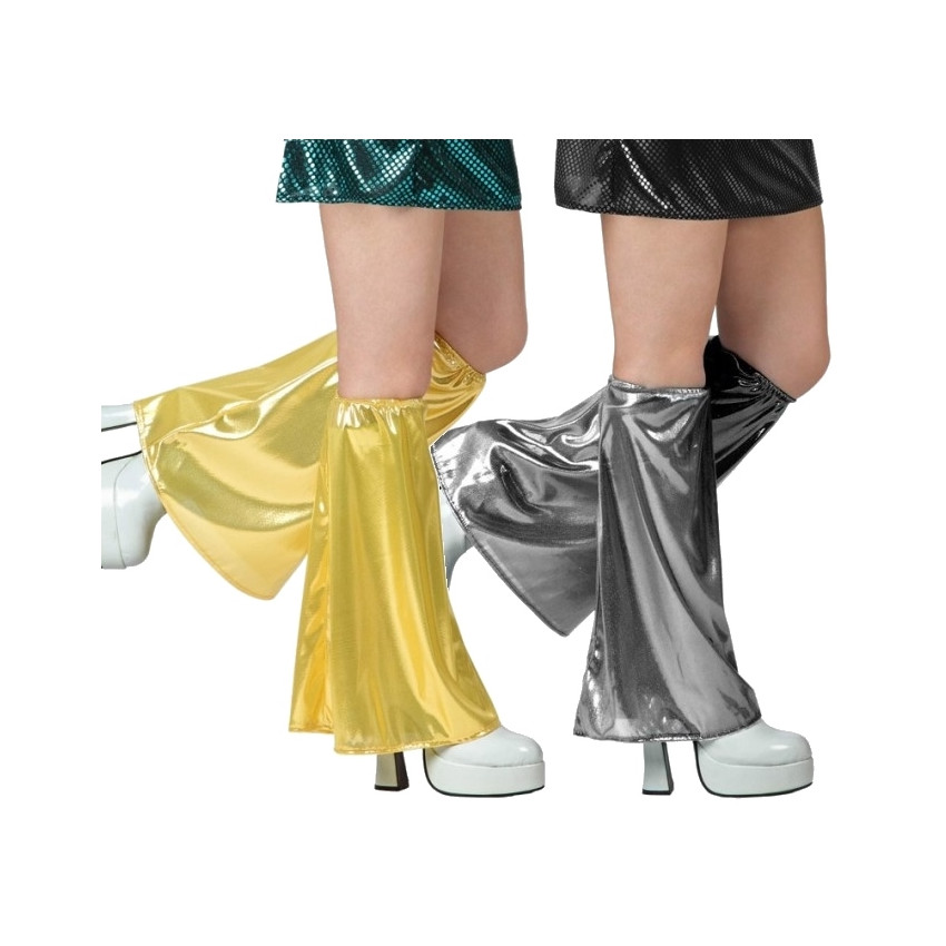 Guêtres Disco Surbottes Jaunes - Taille Unique Adulte | Accessoire Déguisement Soirée 90s, Carnaval, Thème Rétro