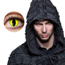Paire de Lentilles de Contact Chat Jaune