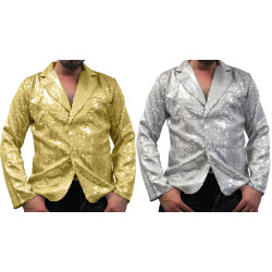 Déguisement Veste Paillettes / Disco - 2 Coloris au Choix