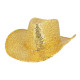 Chapeau Cowboy Paillettes Or